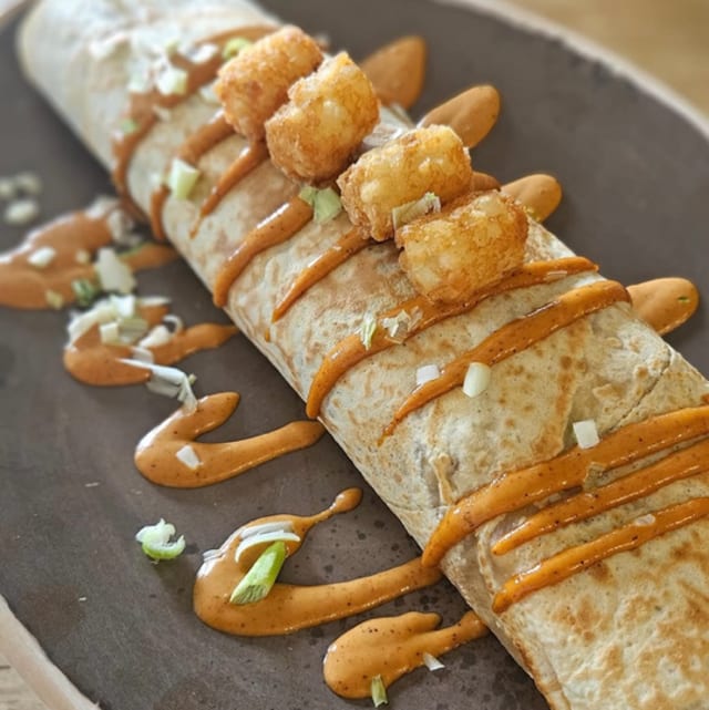 Chorizo & Tots Crepe.