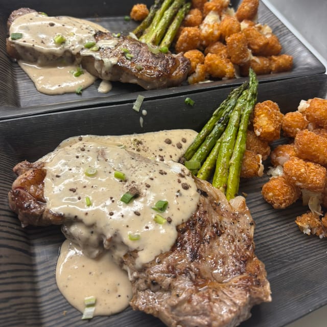 NY Strip Au Poivre Entree.