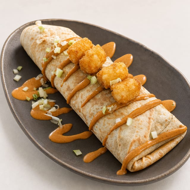 Chorizo & Tots Crepe.