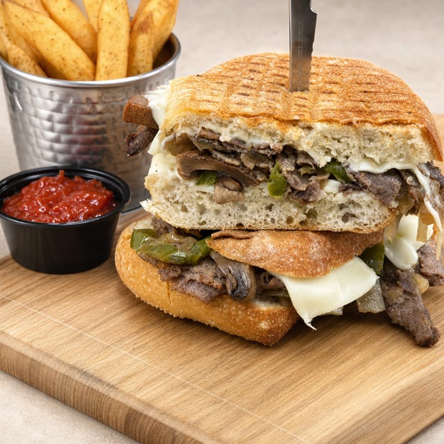 Philly Cheesesteak Panini.