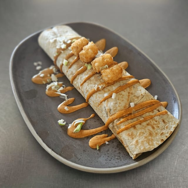 Chorizo & Tots Crepe.